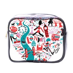 London Illustration City Mini Toiletries Bags by Mariart