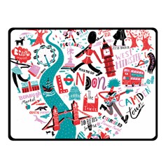 London Illustration City Double Sided Fleece Blanket (small)  by Mariart