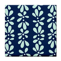 Star Flower Floral Blue Beauty Polka Tile Coasters