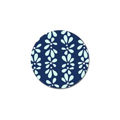 Star Flower Floral Blue Beauty Polka Golf Ball Marker (10 Pack)