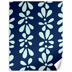 Star Flower Floral Blue Beauty Polka Canvas 18  X 24  