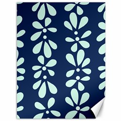 Star Flower Floral Blue Beauty Polka Canvas 36  X 48   by Mariart