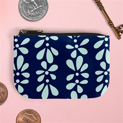 Star Flower Floral Blue Beauty Polka Mini Coin Purses by Mariart