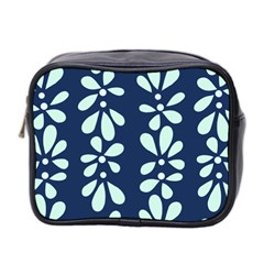 Star Flower Floral Blue Beauty Polka Mini Toiletries Bag 2-side by Mariart