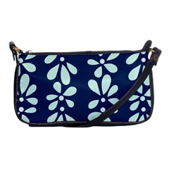 Star Flower Floral Blue Beauty Polka Shoulder Clutch Bags by Mariart