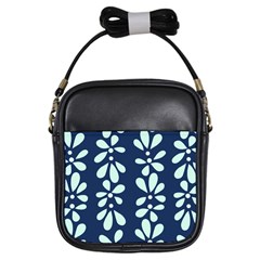 Star Flower Floral Blue Beauty Polka Girls Sling Bags by Mariart