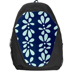 Star Flower Floral Blue Beauty Polka Backpack Bag by Mariart