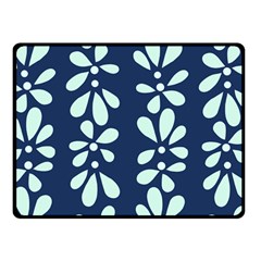 Star Flower Floral Blue Beauty Polka Double Sided Fleece Blanket (small) 