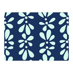 Star Flower Floral Blue Beauty Polka Double Sided Flano Blanket (mini)  by Mariart