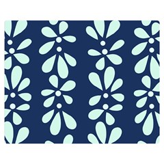 Star Flower Floral Blue Beauty Polka Double Sided Flano Blanket (medium) 