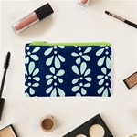 Star Flower Floral Blue Beauty Polka Cosmetic Bag (XS) Front