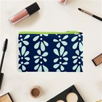 Star Flower Floral Blue Beauty Polka Cosmetic Bag (XS) Back