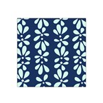 Star Flower Floral Blue Beauty Polka Satin Bandana Scarf Front