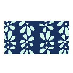 Star Flower Floral Blue Beauty Polka Satin Wrap by Mariart