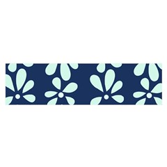 Star Flower Floral Blue Beauty Polka Satin Scarf (oblong) by Mariart