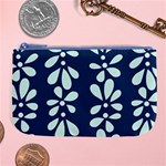 Star Flower Floral Blue Beauty Polka Large Coin Purse Front