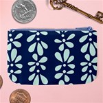 Star Flower Floral Blue Beauty Polka Large Coin Purse Back