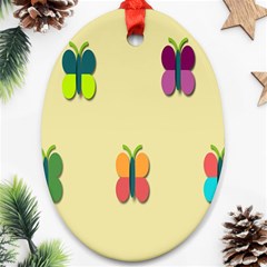 Spring Butterfly Wallpapers Beauty Cute Funny Ornament (oval)