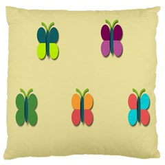 Spring Butterfly Wallpapers Beauty Cute Funny Large Cushion Case (two Sides) by Mariart