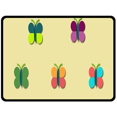 Spring Butterfly Wallpapers Beauty Cute Funny Double Sided Fleece Blanket (large)  by Mariart