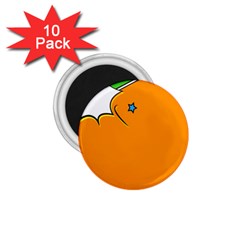 Star Line Orange Green Simple Beauty Cute 1 75  Magnets (10 Pack)  by Mariart