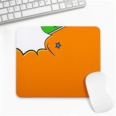 Star Line Orange Green Simple Beauty Cute Large Mousepads by Mariart