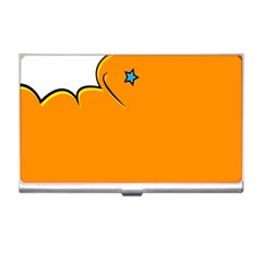 Star Line Orange Green Simple Beauty Cute Business Card Holders by Mariart