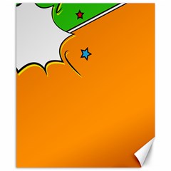 Star Line Orange Green Simple Beauty Cute Canvas 8  X 10 