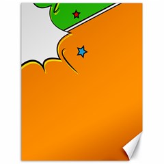 Star Line Orange Green Simple Beauty Cute Canvas 18  X 24   by Mariart