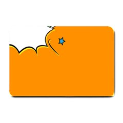 Star Line Orange Green Simple Beauty Cute Small Doormat  by Mariart