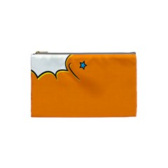 Star Line Orange Green Simple Beauty Cute Cosmetic Bag (small)  by Mariart