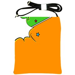 Star Line Orange Green Simple Beauty Cute Shoulder Sling Bags by Mariart