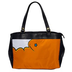 Star Line Orange Green Simple Beauty Cute Office Handbags by Mariart