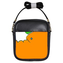 Star Line Orange Green Simple Beauty Cute Girls Sling Bags by Mariart