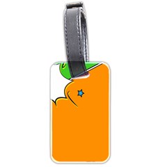 Star Line Orange Green Simple Beauty Cute Luggage Tags (two Sides) by Mariart