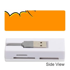 Star Line Orange Green Simple Beauty Cute Memory Card Reader (stick)  by Mariart