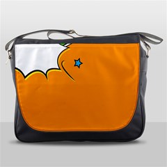 Star Line Orange Green Simple Beauty Cute Messenger Bags by Mariart