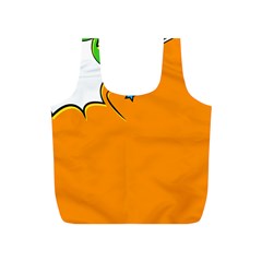 Star Line Orange Green Simple Beauty Cute Full Print Recycle Bags (s)  by Mariart