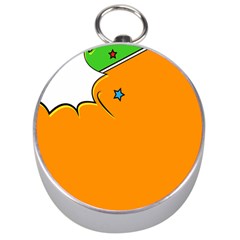 Star Line Orange Green Simple Beauty Cute Silver Compasses by Mariart