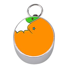 Star Line Orange Green Simple Beauty Cute Mini Silver Compasses by Mariart