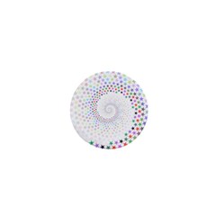 Prismatic Stars Whirlpool Circlr Rainbow 1  Mini Buttons