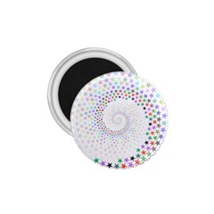 Prismatic Stars Whirlpool Circlr Rainbow 1 75  Magnets by Mariart