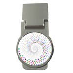 Prismatic Stars Whirlpool Circlr Rainbow Money Clips (Round)  Front