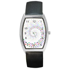 Prismatic Stars Whirlpool Circlr Rainbow Barrel Style Metal Watch by Mariart