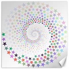 Prismatic Stars Whirlpool Circlr Rainbow Canvas 12  X 12  