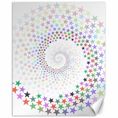 Prismatic Stars Whirlpool Circlr Rainbow Canvas 16  X 20   by Mariart