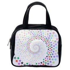 Prismatic Stars Whirlpool Circlr Rainbow Classic Handbags (one Side) by Mariart