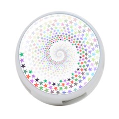 Prismatic Stars Whirlpool Circlr Rainbow 4-port Usb Hub (one Side) by Mariart