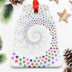 Prismatic Stars Whirlpool Circlr Rainbow Ornament (bell)