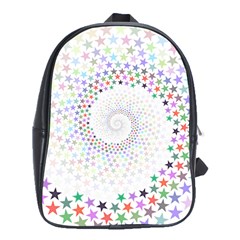 Prismatic Stars Whirlpool Circlr Rainbow School Bag (xl) by Mariart